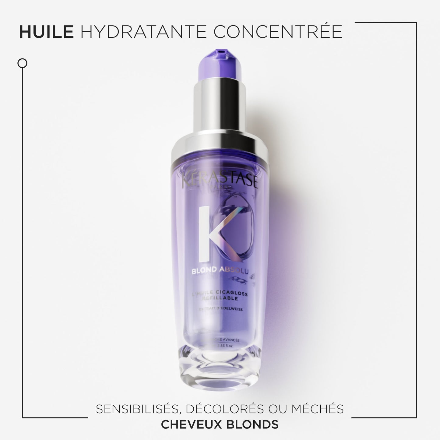 BLOND ABSOLU - L'huile Cicagloss Rechargeable pour cheveux blonds sensibilités, éclaircis ou méchés