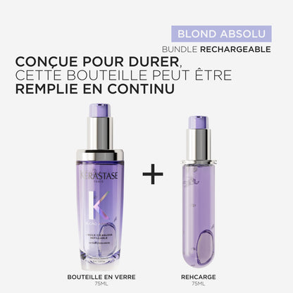BLOND ABSOLU - L'huile Cicagloss Rechargeable  pour cheveux blonds sensibilités, éclaircis ou méchés