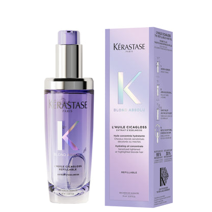 BLOND ABSOLU - L'huile Cicagloss Rechargeable  pour cheveux blonds sensibilités, éclaircis ou méchés