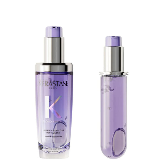 Blond Absolu Duo L'huile Cicagloss rechargeable pour cheveux blonds sensibilités, éclaircis ou méchés